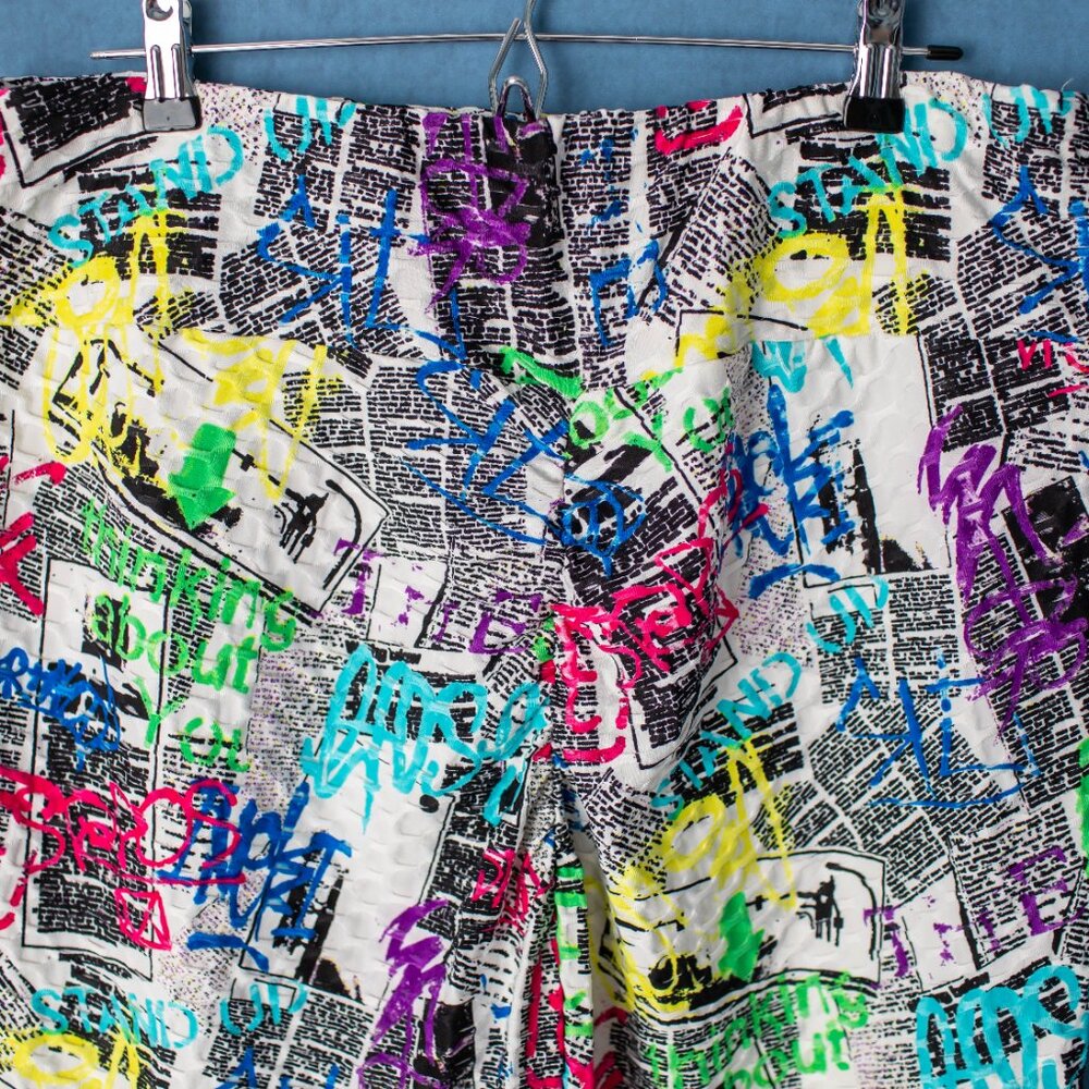 Love Star Graffiti Style Scrunch Butt Women's 3XL Leggings - Picture 6 of 6